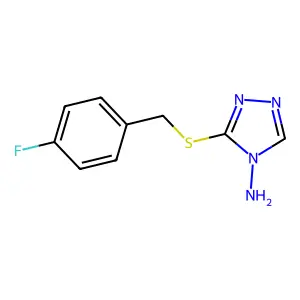 3-[(4-Fluorophenyl)methylsulfanyl]-1,2,4-triazol-4-amine structure
