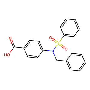 4-[Benzyl(phenylsulfonyl)amino]benzoic acid structure