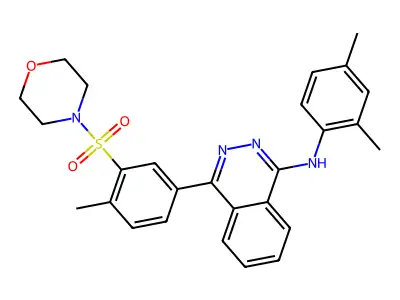 N-(2,4-Dimethylphenyl)-4-(4-methyl-3-(morpholinosulfonyl)phenyl)phthalazin-1-amine structure