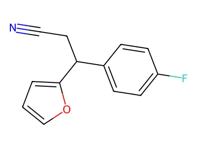 3-(4-Fluorophenyl)-3-(furan-2-yl)propanenitrile structure