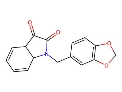 1-(1,3-Benzodioxol-5-ylmethyl)-3a,7a-dihydroindole-2,3-dione structure