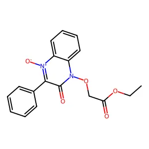 ethyl [(4-oxido-2-oxo-3-phenylquinoxalin-1(2H)-yl)oxy]acetate structure