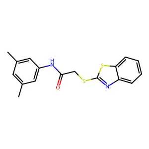 2-(1,3-benzothiazol-2-ylsulfanyl)-N-(3,5-dimethylphenyl)acetamide structure