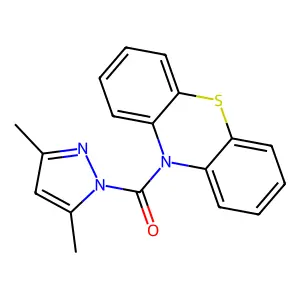 (3,5-dimethyl-1H-pyrazol-1-yl)(10H-phenothiazin-10-yl)methanone structure