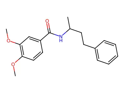 3,4-dimethoxy-N-(4-phenylbutan-2-yl)benzamide structure