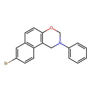 8-Bromo-2-phenyl-1,3-dihydrobenzo[f][1,3]benzoxazine structure
