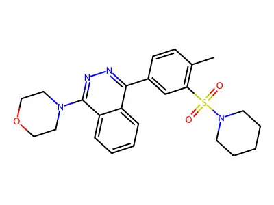 4-[4-(4-Methyl-3-piperidin-1-ylsulfonylphenyl)phthalazin-1-yl]morpholine structure
