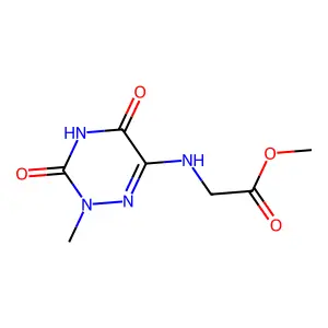 methyl 2-[(2-methyl-3,5-dioxo-1,2,4-triazin-6-yl)amino]acetate structure