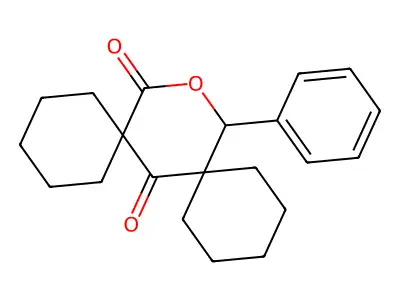16-Phenyl-15-oxadispiro[5.1.5^{8}.3^{6}]hexadecane-7,14-dione structure