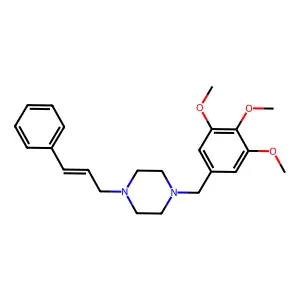 1-[(E)-3-phenylprop-2-enyl]-4-[(3,4,5-trimethoxyphenyl)methyl]piperazine structure