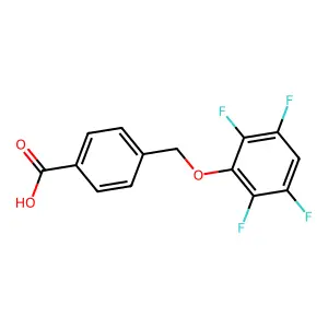 4-[(2,3,5,6-Tetrafluorophenoxy)methyl]benzoic acid structure