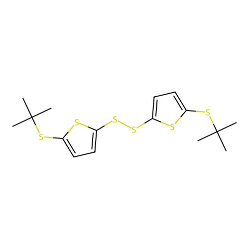 2,2'-Dithiobis[5-(tert-butylthio)thiophene] structure
