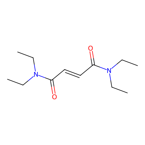 N,N,N',N'-tetraethyl fumaramide structure