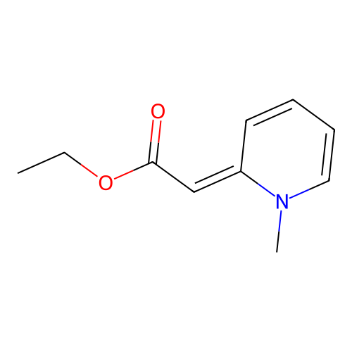 Ethyl 2-(1-methyl-2-pyridinylidene)acetate structure