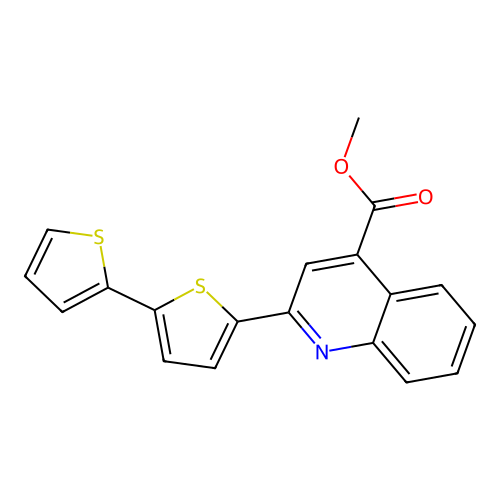 Methyl 2-(2,2'-bithiophen-5-yl)quinoline-4-carboxylate structure
