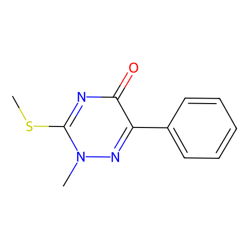 2-Methyl-3-methylthio-6-phenyl-5-oxo-2,5-dihydro-1,2,4-triazine structure