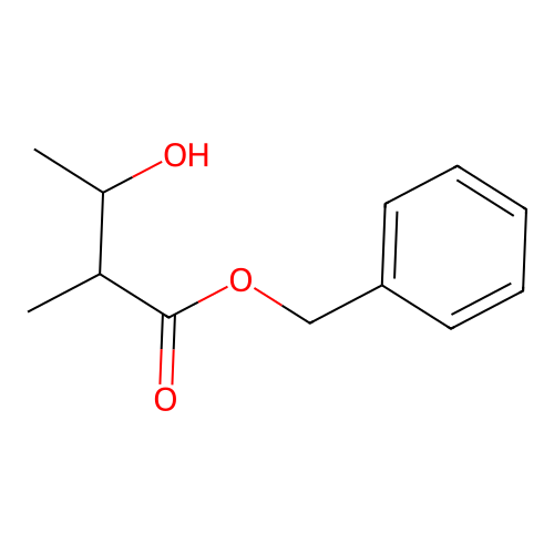 Benzyl 2-methyl-3-hydroxybutanoate structure
