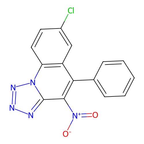7-Chloro-4-nitro-5-phenyltetrazolo[1,5-a]quinoline structure
