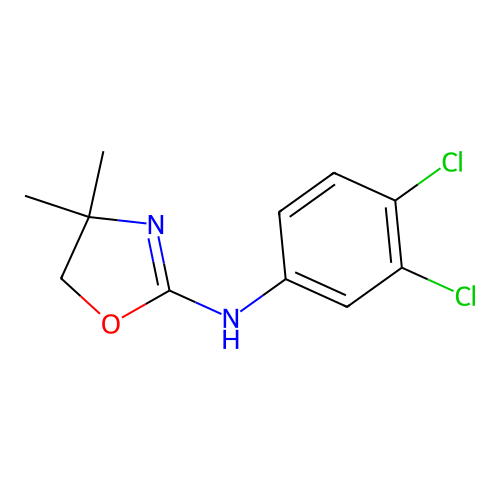 N-(3,4-dichlorophenyl)-4,4-dimethyl-4,5-dihydro-1,3-oxazol-2-amine structure