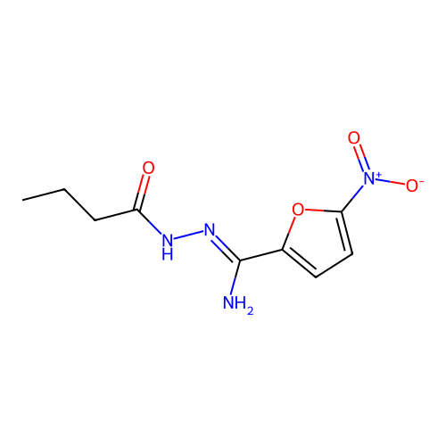 Butyric acid, 2-(5-nitro-alpha-iminofurfuryl)hydrazide structure