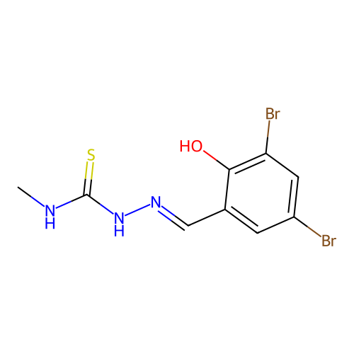 1-[(3,5-Dibromo-2-hydroxyphenyl)methylideneamino]-3-methylthiourea structure