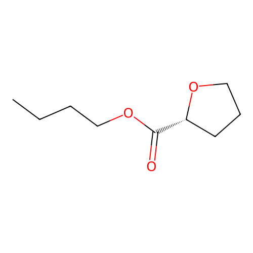 2-Furancarboxylic acid, tetrahydro-, butyl ester, (2R)- structure