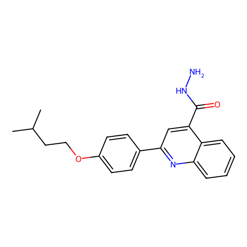 2-[4-(3-Methylbutoxy)phenyl]quinoline-4-carbohydrazide structure