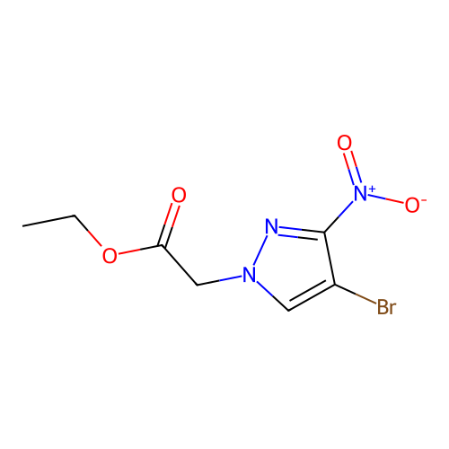 ethyl (4-bromo-3-nitro-1H-pyrazol-1-yl)acetate structure