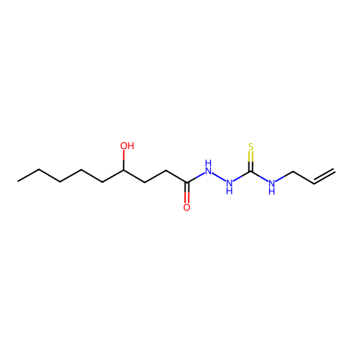 2-(4-hydroxynonanoyl)-N-(prop-2-en-1-yl)hydrazinecarbothioamide structure