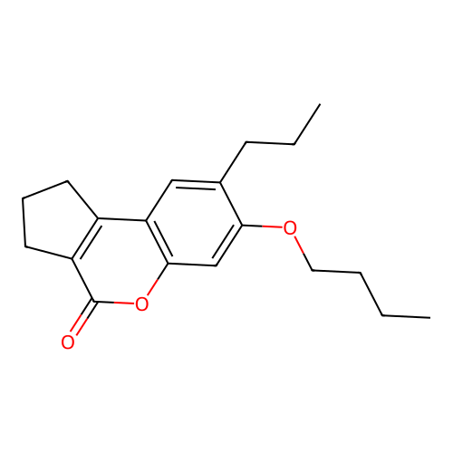 7-butoxy-8-propyl-2,3-dihydrocyclopenta[c]chromen-4(1H)-one structure