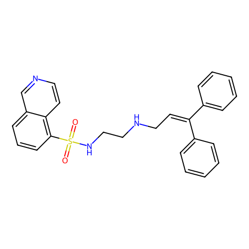N-[2-[(3,3-Diphenyl-2-propen-1-yl)amino]ethyl]-5-isoquinolinesulfonamide structure