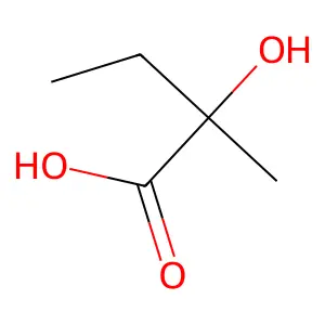 (2S)-2-hydroxy-2-methylbutanoic acid structure