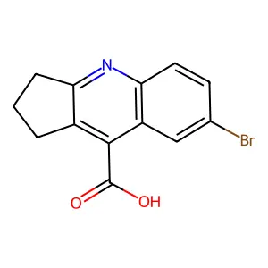 7-bromo-2,3-dihydro-1H-cyclopenta[b]quinoline-9-carboxylic acid structure
