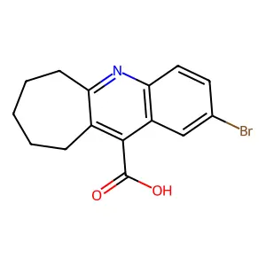 2-Bromo-7,8,9,10-tetrahydro-6H-cyclohepta(b)quinoline-11-carboxylic acid structure