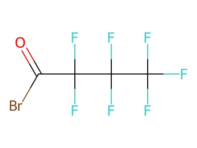 Heptafluorobutanoyl bromide structure