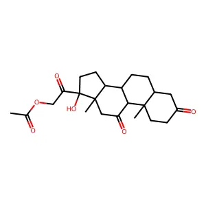 17,21-Dihydroxy-5alpha-pregnane-3,11,20-trione 21-acetate structure