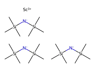Silanamine, 1,1,1-trimethyl-N-(trimethylsilyl)-, scandium(3+) salt structure