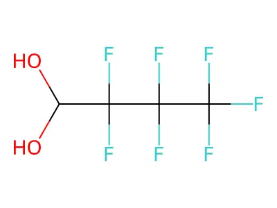 2,2,3,3,4,4,4-Heptafluorobutane-1,1-diol structure