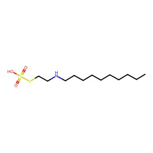 Ethanethiol, 2-decylamino-, hydrogen sulfate (ester) structure