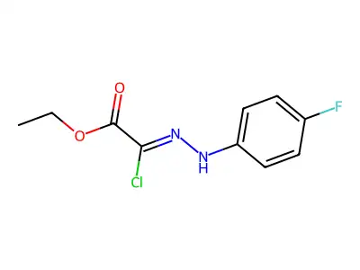 Ethyl (2Z)-2-chloro-2-[2-(4-fluorophenyl)hydrazin-1-ylidene]acetate structure