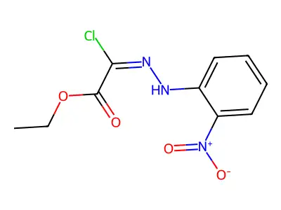 Ethyl 2-chloro-2-[(e)-2-(2-nitrophenyl)hydrazono]acetate structure