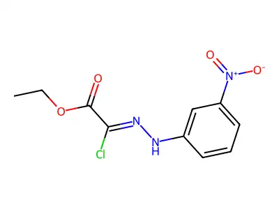 Ethyl chloro[2-(3-nitrophenyl)hydrazinylidene]acetate structure