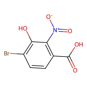 4-Bromo-3-hydroxy-2-nitrobenzoic acid structure