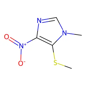 1-Methyl-5-(methylsulfanyl)-4-nitro-1H-imidazole structure