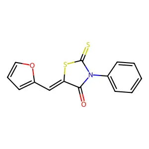 5-Furan-2-ylmethylene-3-phenyl-2-thioxo-thiazolidin-4-one structure