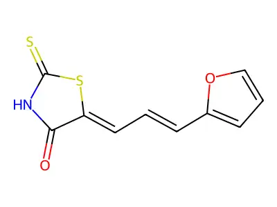 5-(3-(2-Furanyl)-2-propenylidene)-2-thioxo-4-thiazolidinone structure