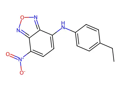 N-(4-ethylphenyl)-4-nitro-2,1,3-benzoxadiazol-7-amine structure