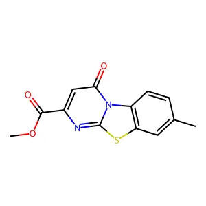 Methyl 8-methyl-4-oxopyrimido[2,1-b][1,3]benzothiazole-2-carboxylate structure