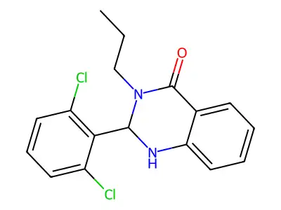 2-(2,6-Dichlorophenyl)-3-propyl-1,2-dihydroquinazolin-4-one structure