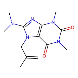 8-(Dimethylamino)-1,3-dimethyl-7-(2-methylprop-2-enyl)purine-2,6-dione structure
